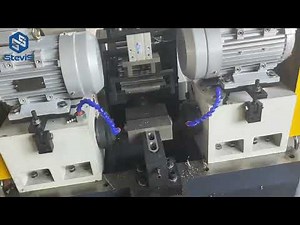 [SteviS chamfering machine] Steel round pipe automatic circular saw cutting and chamfering line