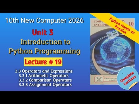 Python Operators Explained | Arithmetic, Comparison & Assignment Operators | Class 10 CS [Lec 19]