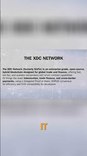 What XDC Is Actually Built For #xdc #xdcnews #crypto