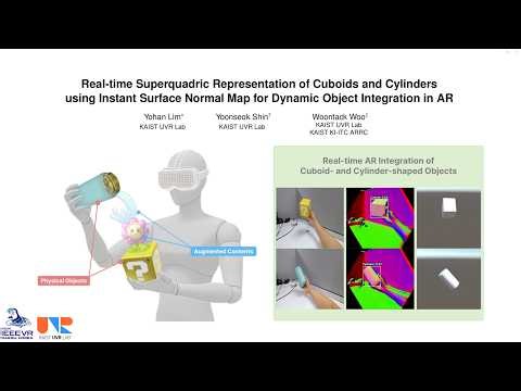 IEEE VR 2026 Poster - Real-time Superquadric Representation of Cuboids and Cylinders