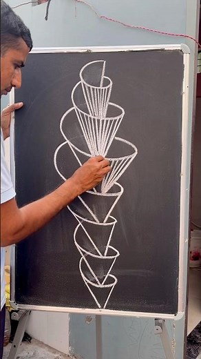 Easy 3D flower drawing tutorial || 🌹 #flowerart #viralart #viralartists #ytviral