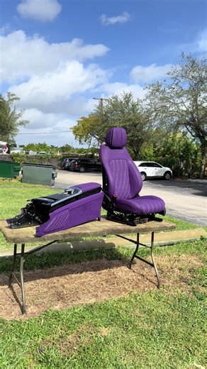 G63 AMG 4x4 squared going for custom nappa purple leather w/ purple Alcantara and a contrast gold stitch! #carsoftiktok #e3customs #gwagon #mercedes #southflorida