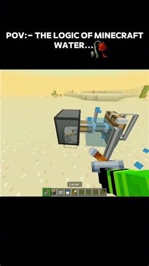 Pov:- The Logic Of Minecraft.... Water!! #spongebob #shorts
