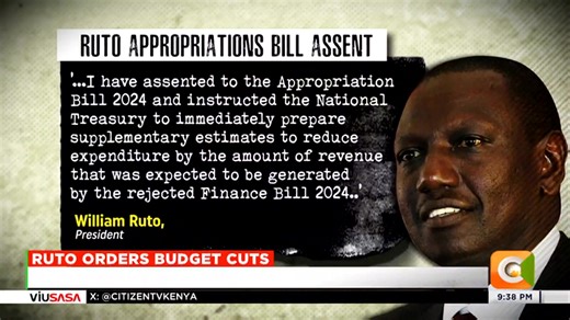 25K views · 909 reactions | Ruto orders budget cuts: President Ruto orders reduction of funds allocated to counties Ruto’s directive follows rejection of the Finance Bill 2024 Treasury ordered to immediately prepare a supplimentary budget Ruto: The supplimentary budget should slash 346 billion shillings #CitizenFridayNight | Citizen TV Kenya | Facebook