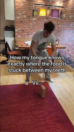 Your Tongue vs. Your Finger Finding Stuck Food 💀🦷 (Why Is It Like This?!) #shorts