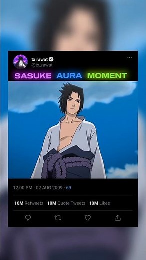 SASUKE AURA MOMENT 🥶