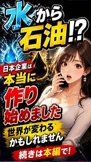 [Oil from Water] Japanese companies have actually started making it... It might change the world