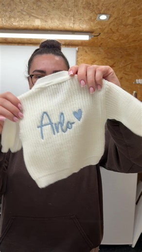 Cute Personalized Baby Cardigans in Light Blue