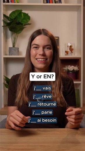 Fill in the blanks with y or en — French practice exercise