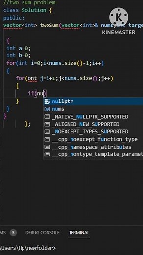 leetcode two sum problem || two sum ||leetcode 1 ||#coding #leetcode #geeksforgeek #cpp #shorts