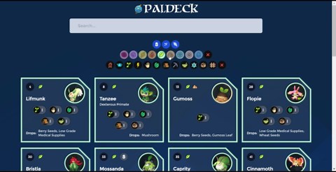 Paldeck - a quick and simple Paldeck, all on one page, no ads ever