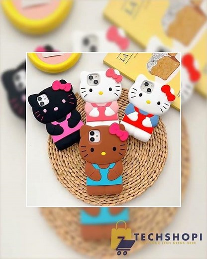 Hello Kitty 3D Stereoscopic Phone Case For IPhone 15 14 13 12 11 Pro Max