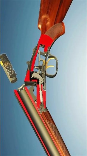 Winchester Model 21(Shotgun) 3D fire 🔥 working system 😱 #shorts #viral