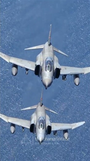 Two F-4 Phantoms Flying In Perfect Formation... ✈️ #f4phantom #airtoair #aviation
