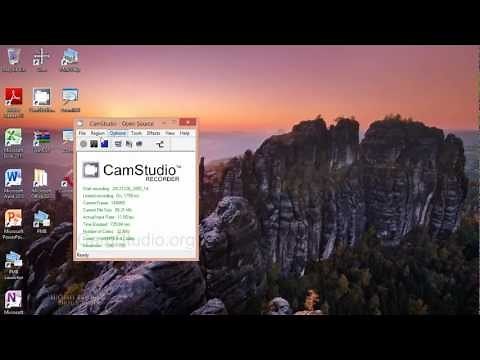 Recommended CamStudio Settings for a Good Quality CamStudio Video on Windows 8 December 2013