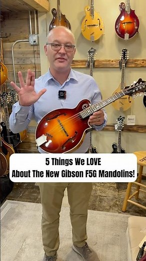 5(ish) things we LOVE about the new Gibson F5G mandolin! #mandolinmonday #gibsonmandolin #gibsonf5g
