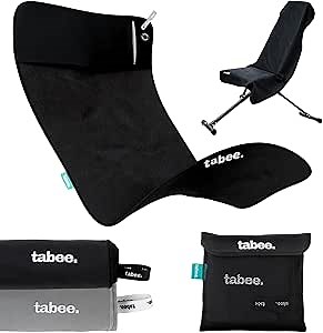 tabee. Microfiber Gym Towel - Odor-Free, Quick Dry Fabric for Exercise, Sports, Fitness and More - Sweat Essentials and Workout Accessories for Men and Women - Super Absorbent and Lightweight (Black)