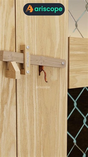 #ariscope Smart Wooden Door Latch with Automatic Sliding and Dual Unlocking