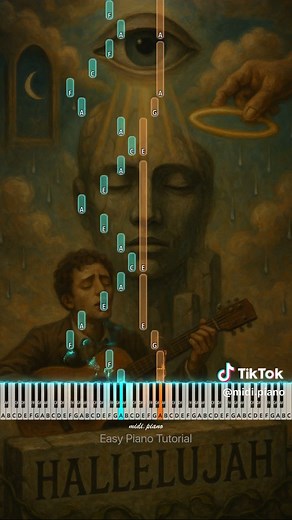 🟢 Hallelujah (Easy Piano Tutorial) #piano #pianotutorial #easypiano #pianocover #hallelujah