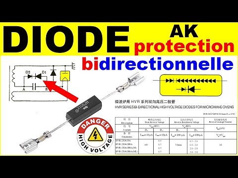 Diode AK bidirectionnelle de protection électronique four micro ondes - HVR 062 - 2X062H diode