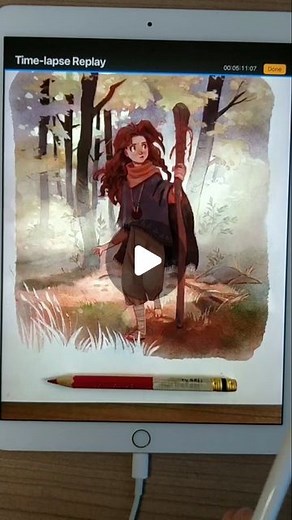 21 Draw on Instagram: "Give your digital illustrations a gorgeous watercolor look. 🎨💦⁠ ⁠ Discover the tricks to merging characters cohesively into a background to create one gorgeous and charming illustration. ⁠ ⁠ Simone ( @schmoedraws )⁠ teaches how to do all this in her awesome course, 'Digital Illustration with Procreate'.⁠ 🙌⁠ ⁠⁠ 👉 Watch some FREE lessons (Link in bio): > Courses > 'Digital Illustration with Procreate'⁠ ⁠ 🐾 Follow @21_draw for art tutorials and inspiration⁠ ⁠.⁠ .⁠ .⁠ .⁠ 