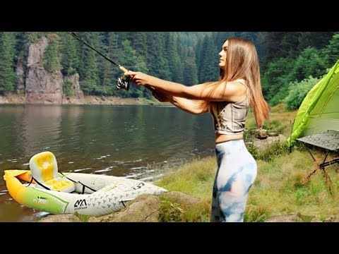 Solo Camping by a Wild Lake | Catch & Cook ASMR in Pure Nature