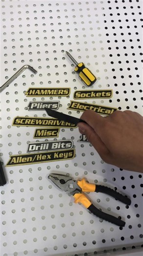 Effortless Tool Organization with Magnetic Labels
