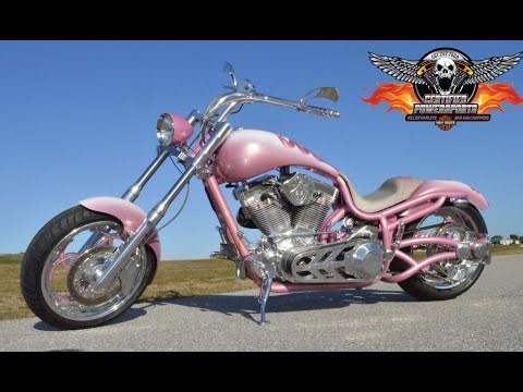 2008 BOURGET LOW BLOW SOFTAIL CHOPPER BREAST CANCER AWARENESS ONE OF EIGHT PINK PEARL Only 962 Miles