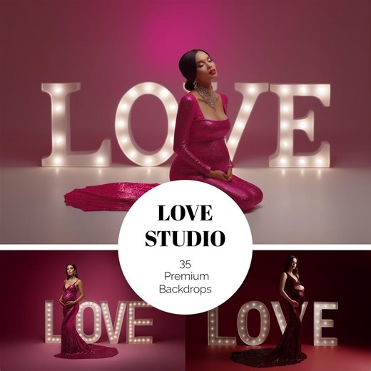 35 Love Sign Digital Backdrops Valentine Studio Backgrounds Maternity Romantic Photoshop Backdrops Fine Art Studio Background JPG - Etsy