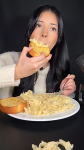12K views · 220 reactions | Alfredo pasta asmr mukbang  #eatwithme #Foodie #letseat #homemadepasta | Kaydee | Facebook
