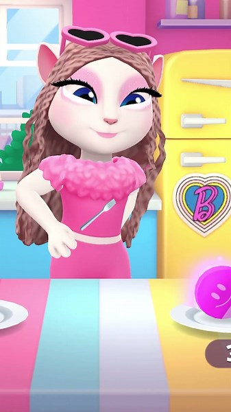 Get ready with me at Barbie's Styling Studio 💄 #MyTalkingAngela2 #Barbie