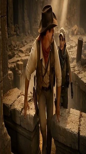 👉 A clever cowboy hunts a glowing treasure deep inside a lost tomb.
