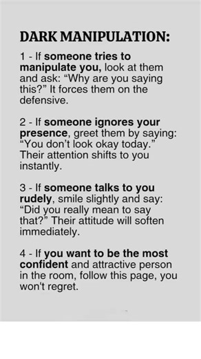 Know how to flip the script when someone tries to push your buttons. 🧠💬These aren’t about control.