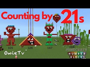 Numberblocks in Minecraft - COUNTING BY 21s | Learn to Count | Skip Counting by 21s | Math For Kids