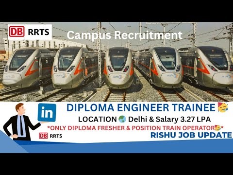 DB RRTS INDIA PVT LTD Hiring For Diploma & BTech 🤠|Salary 3.27LPA|Fresher|Campus Drive|‪@DB-RRTS‬#job