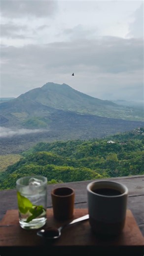 The most peaceful sunrise in Bali 🌅 Mount Batur #nature #travel #baliescape