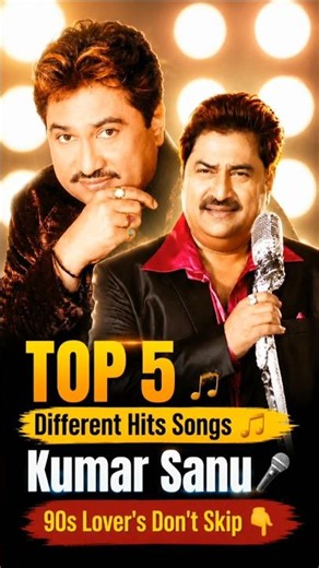 Kumar Sanu's Magical Voice ❤️ | TOP 5 Different Hits Songs of the 90s 🎶✨ | Kumar Sanu🎙️|