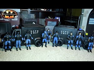 2x Custom G.C.P.D. SWAT Van Police Cop 1:12 6 inch scale Batman Action Figure DC Multiverse Vehicle