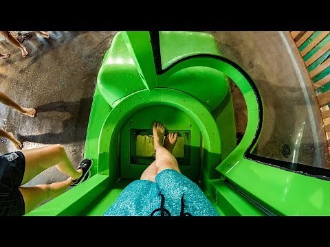 Extreme TRAPDOOR Water Slide "Wolf Tail" | Great Wolf Lodge SoCal