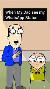 977K views · 12K reactions | When My Dad see my WhatsApp Status #animation #cartoon #hindimemes #memes | WAG GUY | Facebook