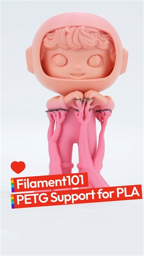 When printing PLA with difficult overhangs, dense supports can leave scars. Here’s a cleaner solution: use PETG as the support material for PLA. This method works especially well for shallow overhangs where supports are unavoidable. 👇️ Save this for your next multi-material print 👀 If you made it this far 👀 Follow us and comment “Support” below. We’ll randomly pick one winner this Friday and send out a roll of Amolen filament 🎁 #Filament101 #3dprinting #3dprintingtips #filament #amolen | Amo