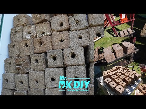 Making a Homemade Briquette with hole and Testing how long they Burn