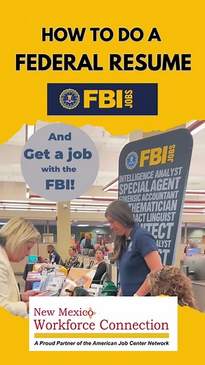 Federal Resumes are different from your standard resume. Check out the Federal Resume Template provided by the FBI! New Mexico FBI HR Assistant Monica Lesku shows you step-by-step how to fill it out and points out key tips to make your resume stand out to get hired. Best of all: this free template is a Google Doc and can then be used for other federal positions. Meet FBI Recruiters at our next Veterans hiring event in Albuquerque on July 26th! #resumetips #nmjobs #newmexico #fyp #gethired #feder