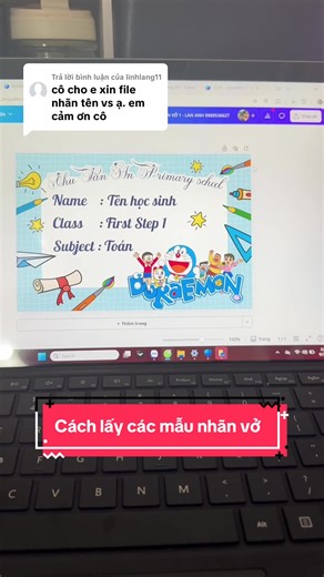 Hướng Dẫn Làm Nhãn Vở Trên Canva