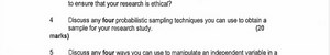 Discuss any four probabilistic sampling techniques you can use ... | Filo