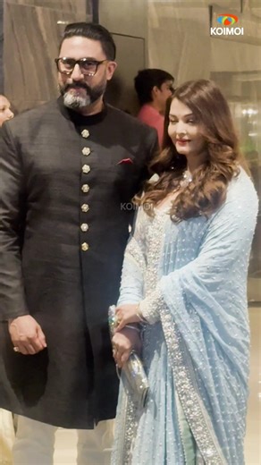 Aishwarya Rai and Abhishek Bachchan make a stylish entry at a wedding function 😍🤌✨️