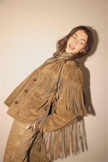 Women's Vintage Fringe Leather Jacket, Brown Suede Western Jacket, Ladies Fringed Suede Leather Jacket, Stylish Fringe Coat for Her - Etsy