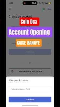 CoinDCX Account Opening | CoinDCX Me Account Kaise Banaye