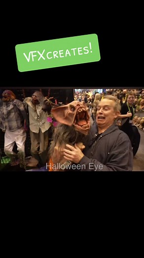 VFXcreates at transworld !! The Desmodus bat really got Patrick on the floor 😂 Video by @halloweeneye VFX baby!!🧟‍♀️ #vfxcreates #bat #fyp #halloweeniscoming #puppet #foryou