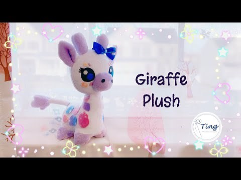 DIY Giraffe Plush Toy |【FREE PATTERN DOWNLOAD】| Step-by-step Tutorial for beginner | DIY长颈鹿玩偶